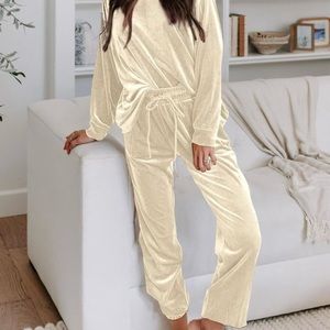 COPY - See and Be Seen beige lounge wear set (Small)